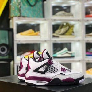 Air Jordan 4 Retro PSG AJ4 Joe 4 Big Paris Full-top white fuchsia Paris Saint-Ge